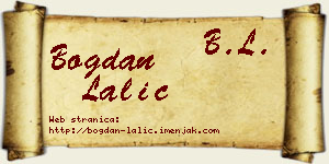 Bogdan Lalić vizit kartica